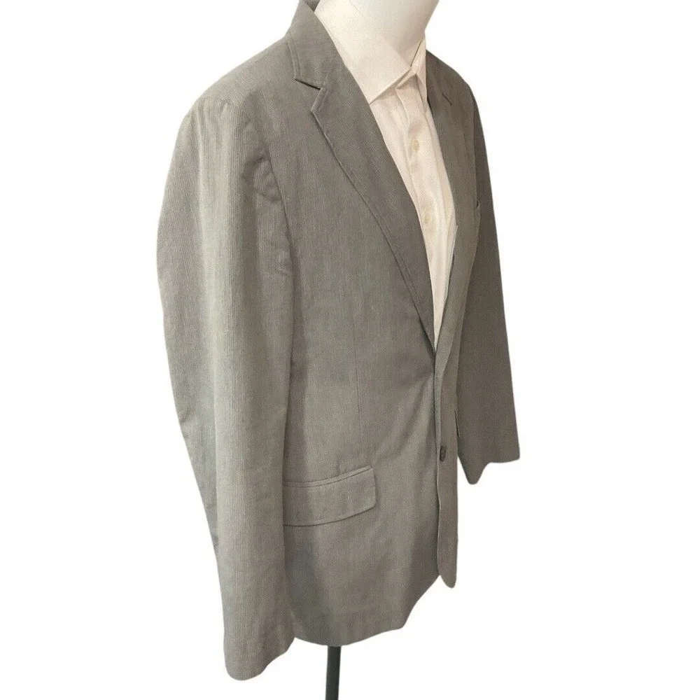 J. Crew Men's‎ Striped Sport Coat Blazer Jacket Gray Size 40R Business Career